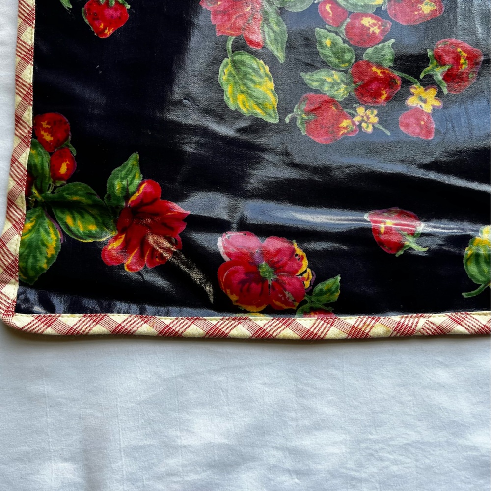 4PC April Cornell Home Collection Strawberry Oil PM Rose Floral Placemat SET - Picture 14 of 16